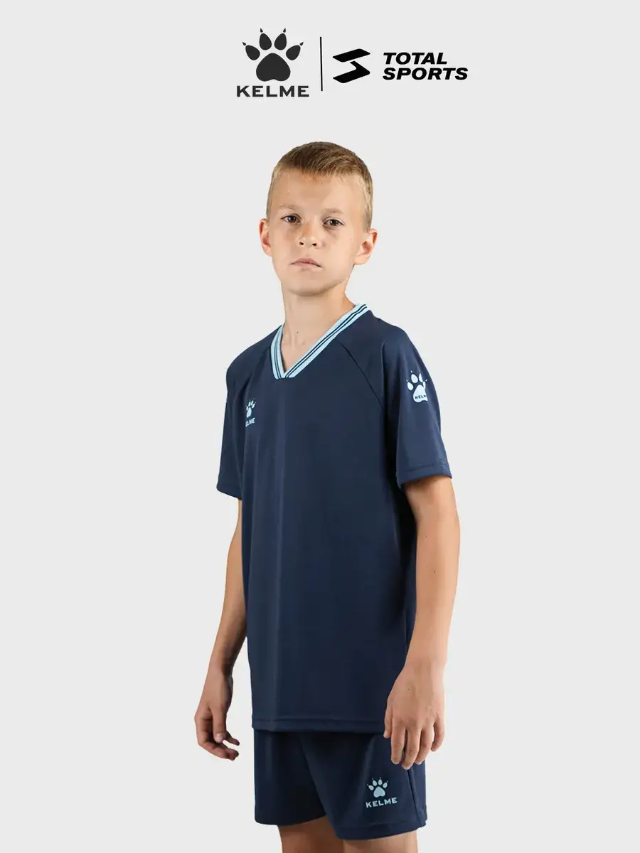 Комплект футбольной формы детский KELME TISCAR, темно-синий